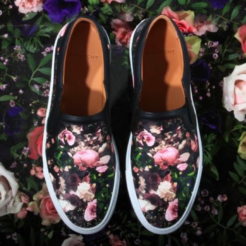 Givenchy women’s floral-print slip-on sneaker skate shoe size IT 38 US 8